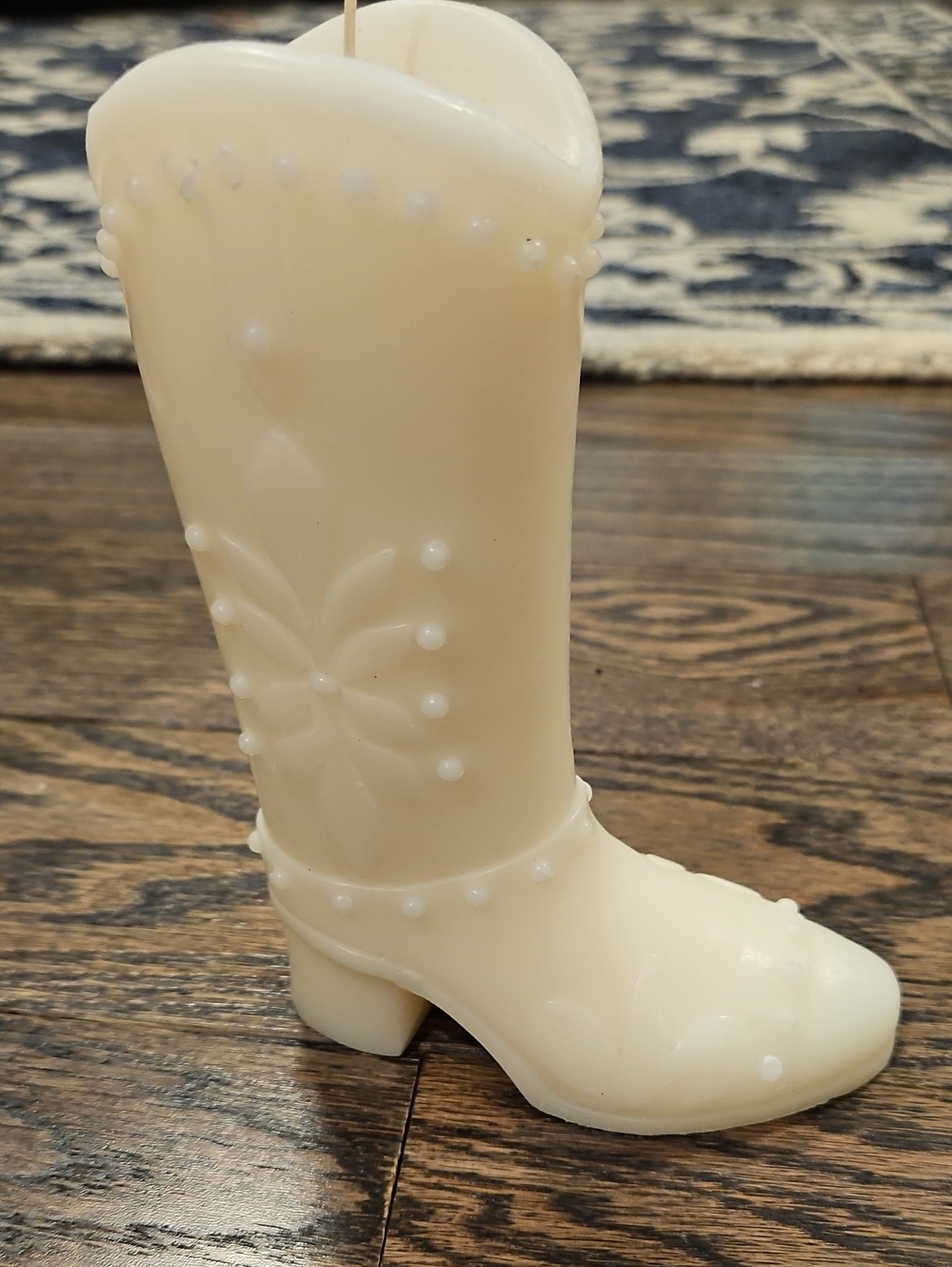 Ivory Boot Candle